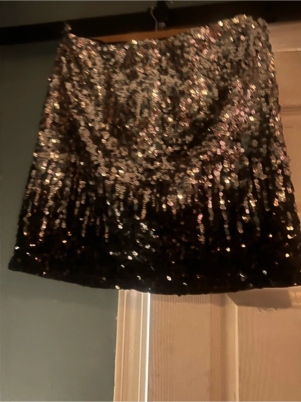 Black Sequin Mini Skirt - Evening Sparkle